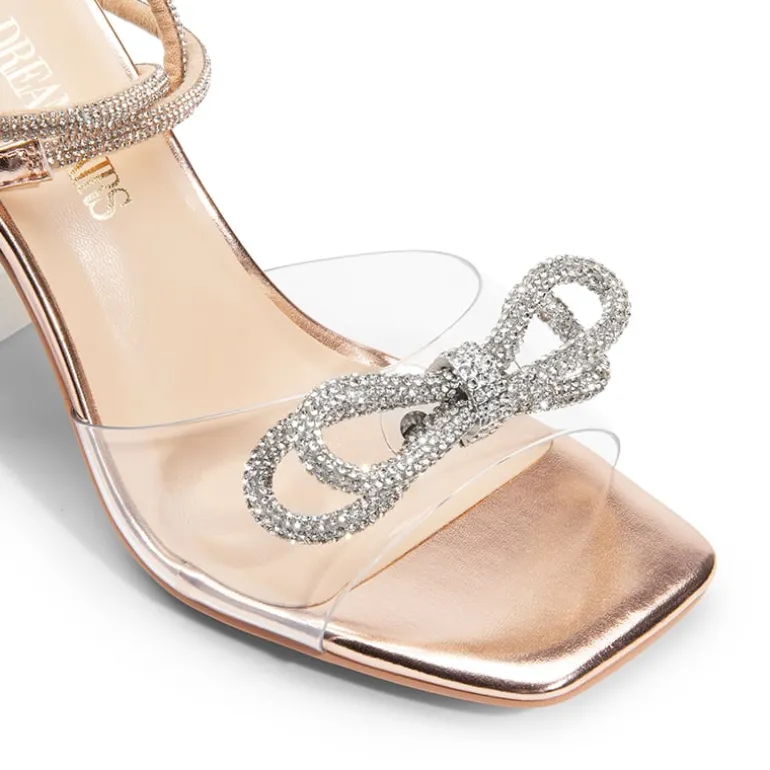 Women’s Rhinestone Bowknot High-Heeled Sandals
