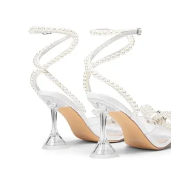Women’s Rhinestone Bowknot High-Heeled Sandals