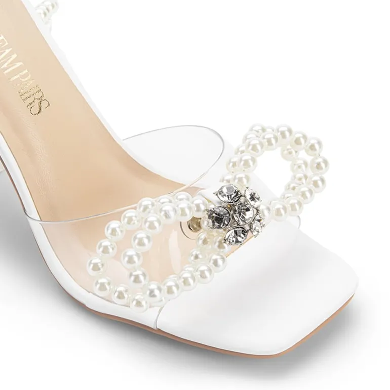 Women’s Rhinestone Bowknot High-Heeled Sandals