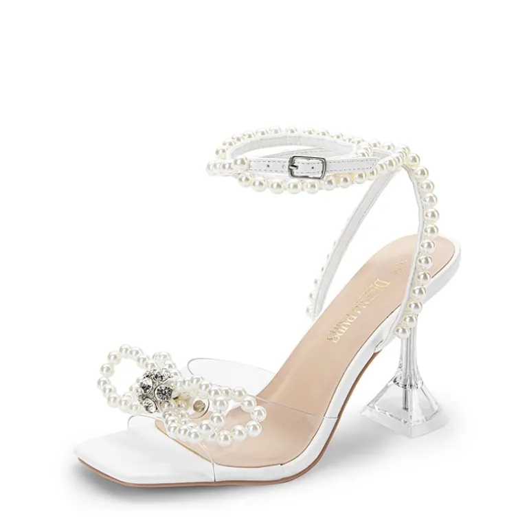 Women’s Rhinestone Bowknot High-Heeled Sandals