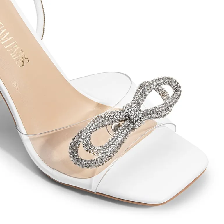 Women’s Rhinestone Bowknot High-Heeled Sandals