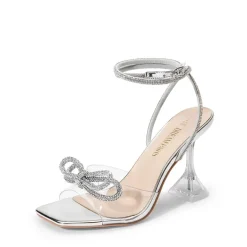 Women’s Rhinestone Bowknot High-Heeled Sandals