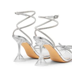 Women’s Rhinestone Bowknot High-Heeled Sandals
