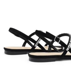 Women’s Rhinestone Flat Summer Sandals