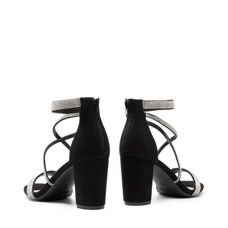 Women’s Rhinestone Heeled Sandals