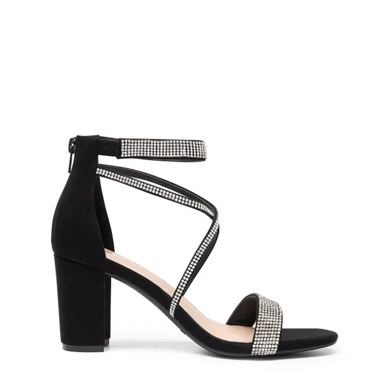 Women’s Rhinestone Heeled Sandals