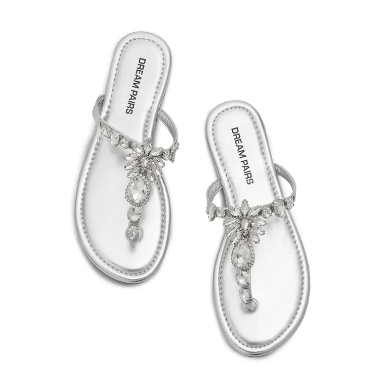 Women’s Rhinestone Thong Flip-Flop Sandals