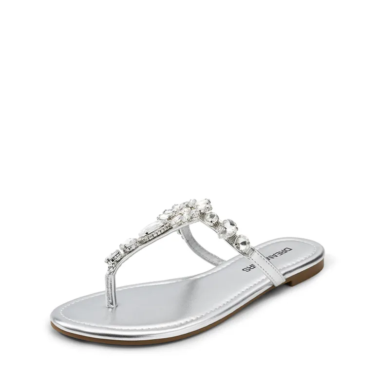 Women’s Rhinestone Thong Flip-Flop Sandals