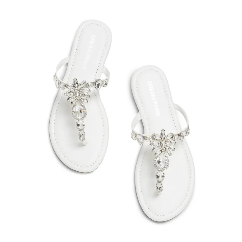 Women’s Rhinestone Thong Flip-Flop Sandals