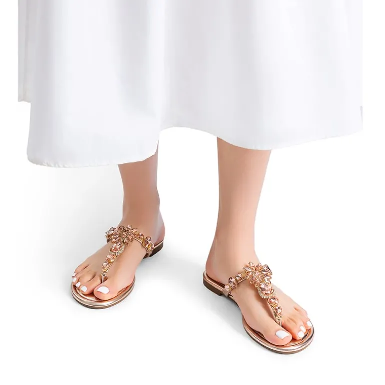 Women’s Rhinestone Thong Flip-Flop Sandals
