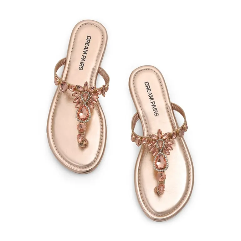 Women’s Rhinestone Thong Flip-Flop Sandals