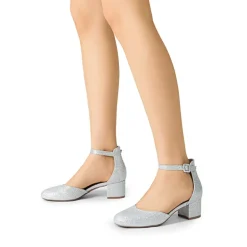 Women’s Round-Toe D’Orsay Block Heel Pumps