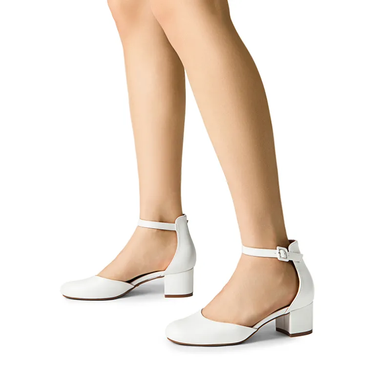 Women’s Round-Toe D’Orsay Block Heel Pumps
