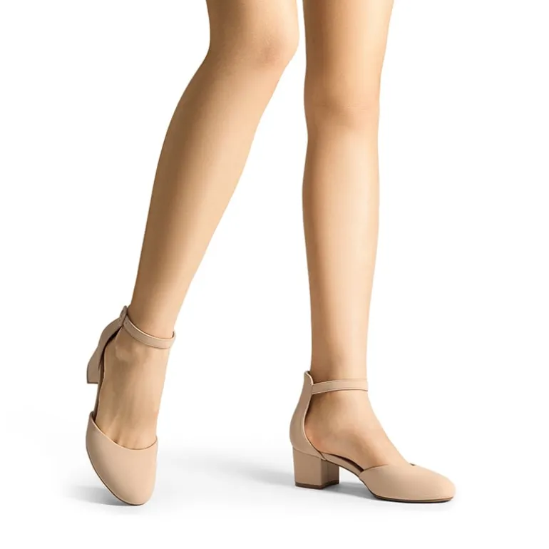 Women’s Round-Toe D’Orsay Block Heel Pumps