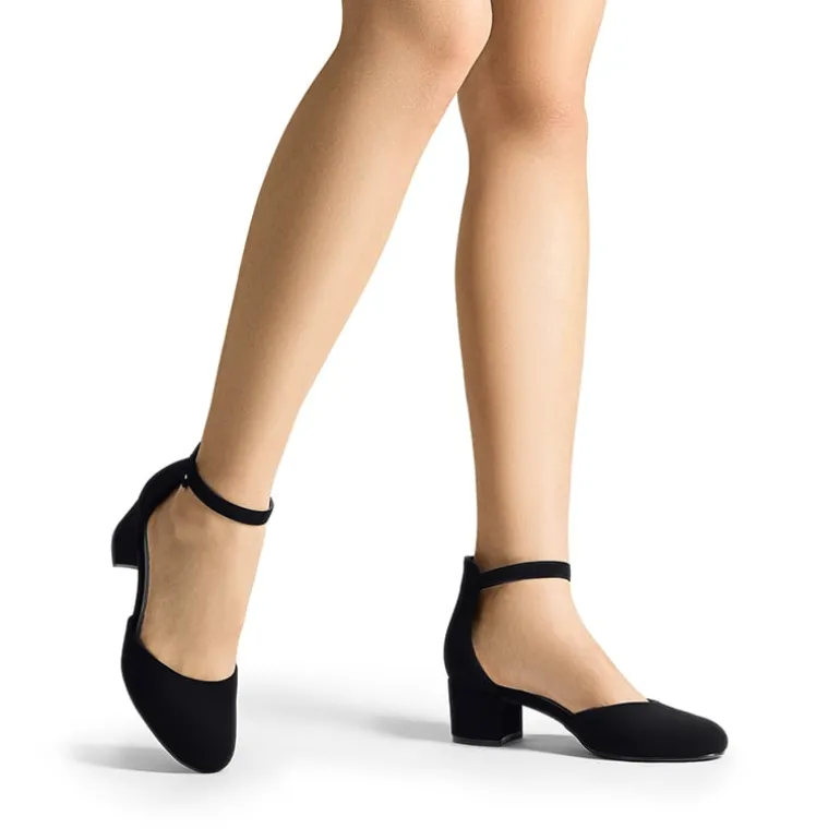 Women’s Round-Toe D’Orsay Block Heel Pumps