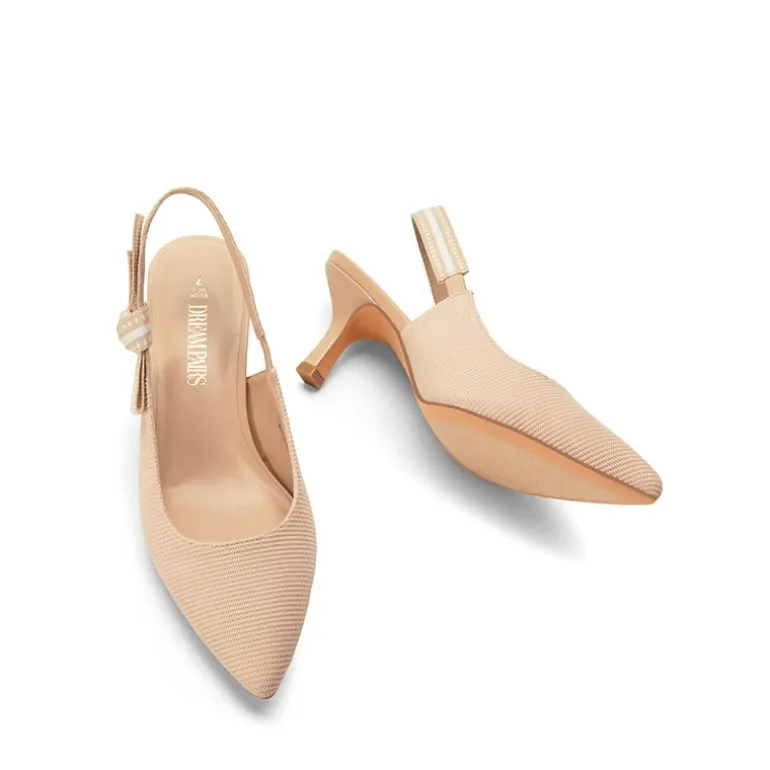 Women's Slingback Kitten Heel Pumps.