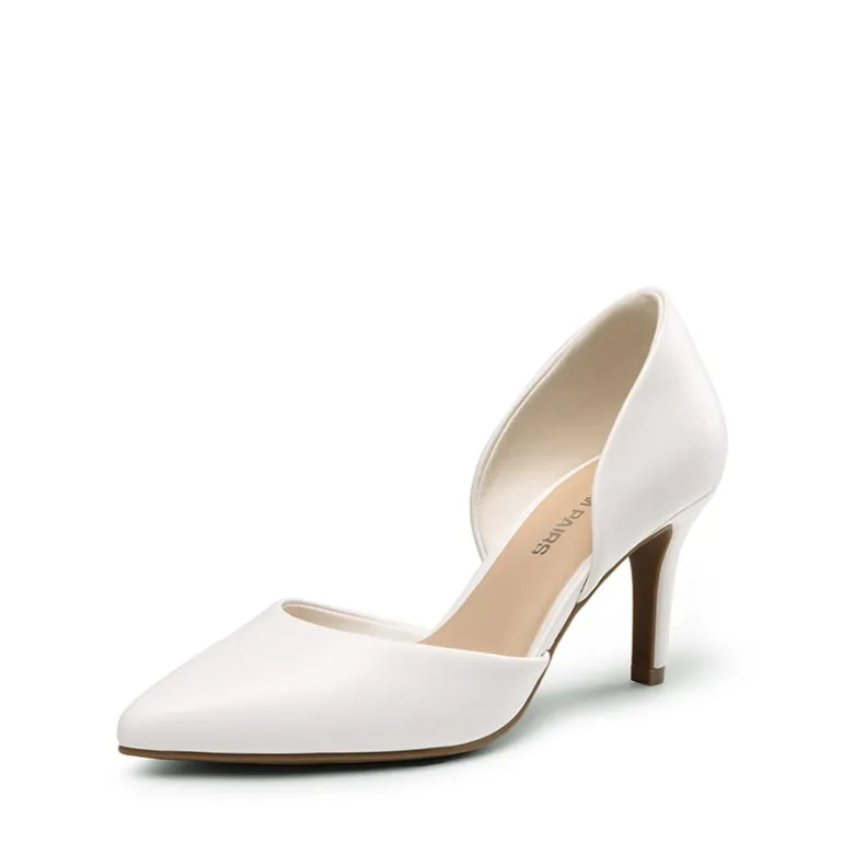 Women’s Sophisticated V-Cut Mid Heel Pumps