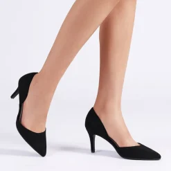 Women’s Sophisticated V-Cut Mid Heel Pumps