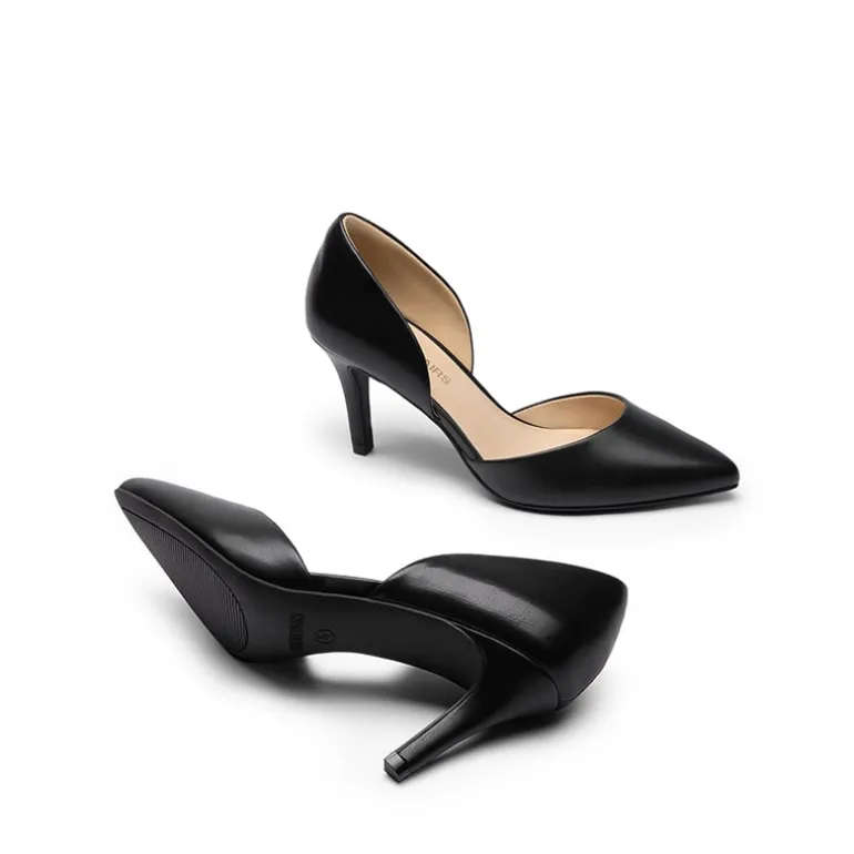 Women’s Sophisticated V-Cut Mid Heel Pumps