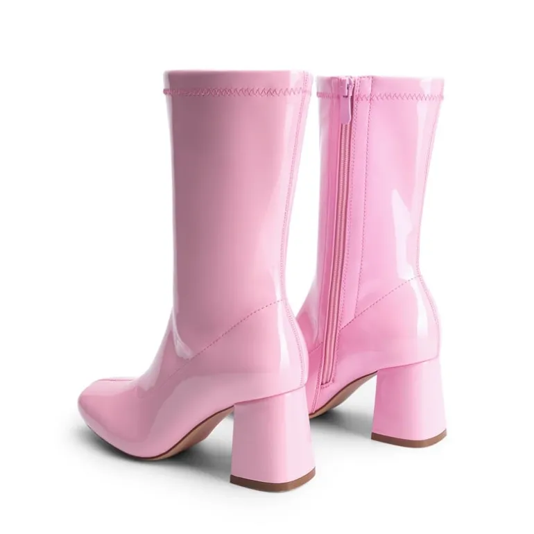 Women’s Square-Toe Block Heel Go-Go Boots