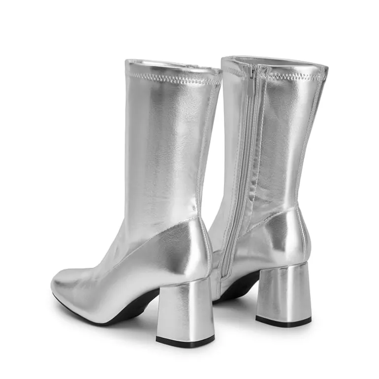 Women’s Square-Toe Block Heel Go-Go Boots
