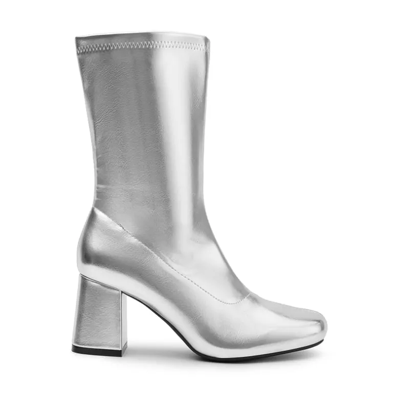 Women’s Square-Toe Block Heel Go-Go Boots