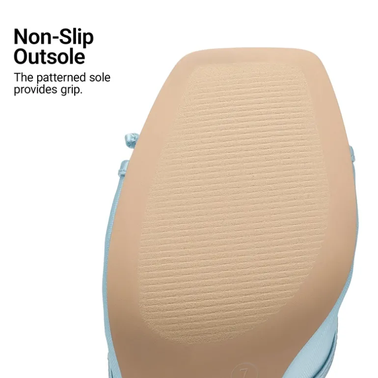 Women’s Square Toe Bow Mules with Cushioned Insole