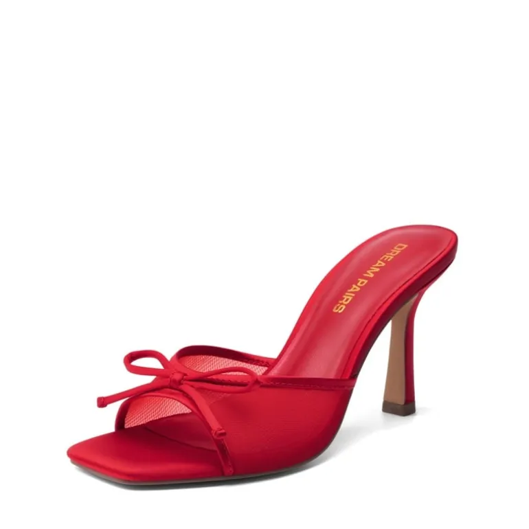 Women’s Square Toe Bow Mules with Cushioned Insole