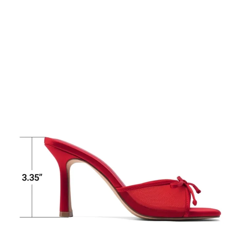 Women’s Square Toe Bow Mules with Cushioned Insole
