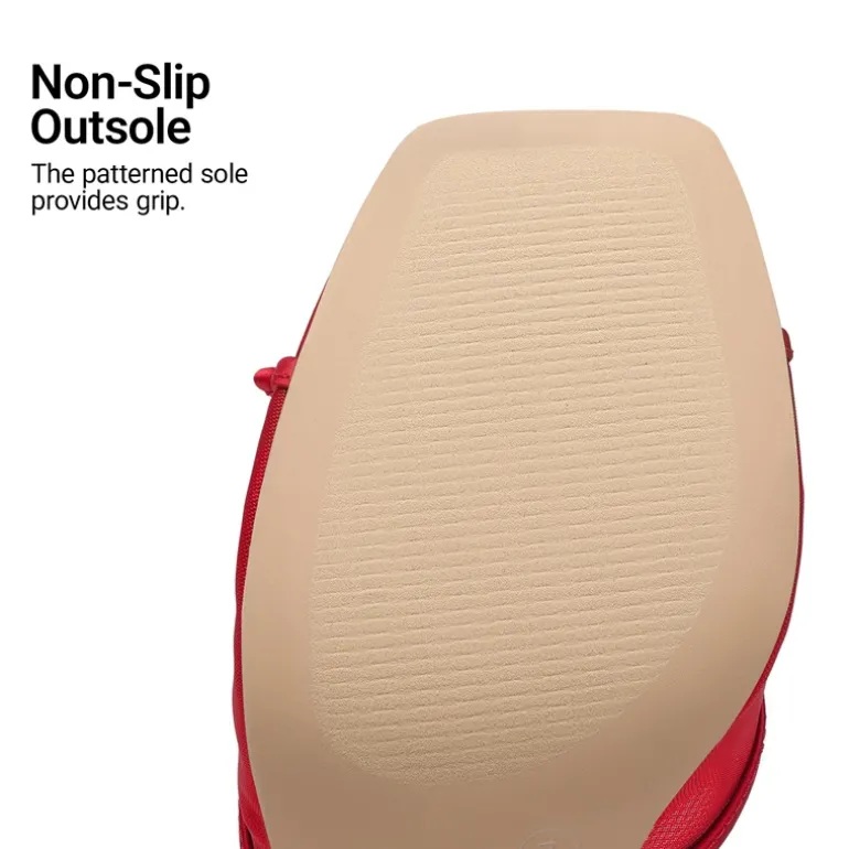 Women’s Square Toe Bow Mules with Cushioned Insole