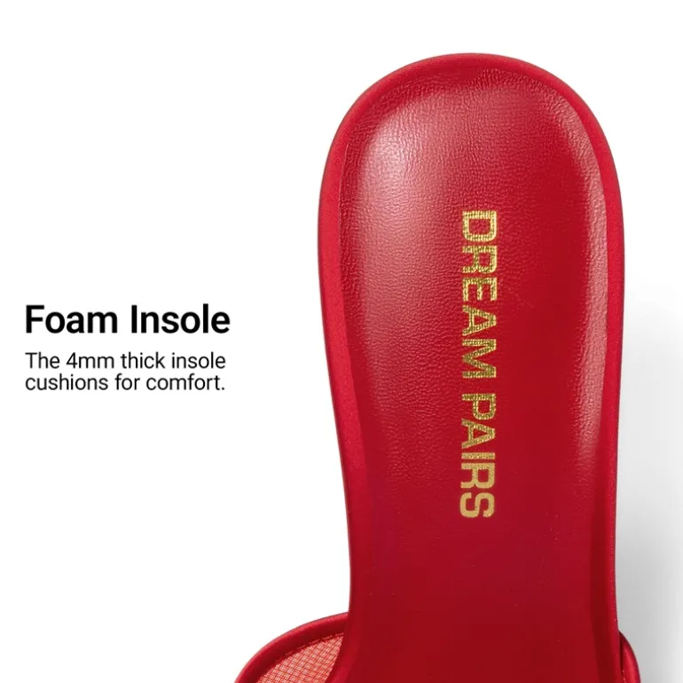 Women’s Square Toe Bow Mules with Cushioned Insole
