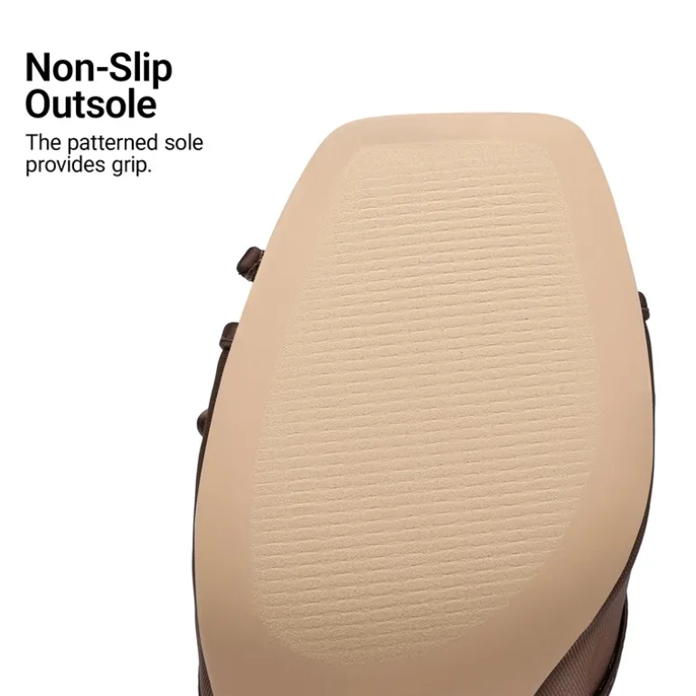 Women’s Square Toe Bow Mules with Cushioned Insole