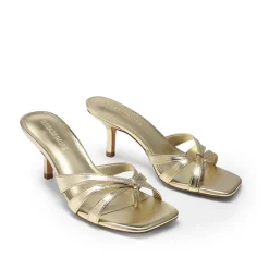 Women’s Square Toe Heels with Crossover Straps