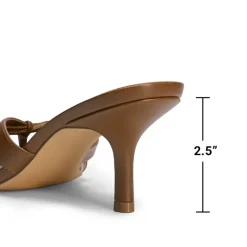 Women’s Square Toe Heels with Crossover Straps