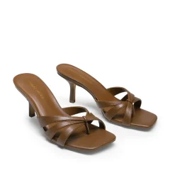 Women’s Square Toe Heels with Crossover Straps