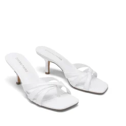 Women’s Square Toe Heels with Crossover Straps