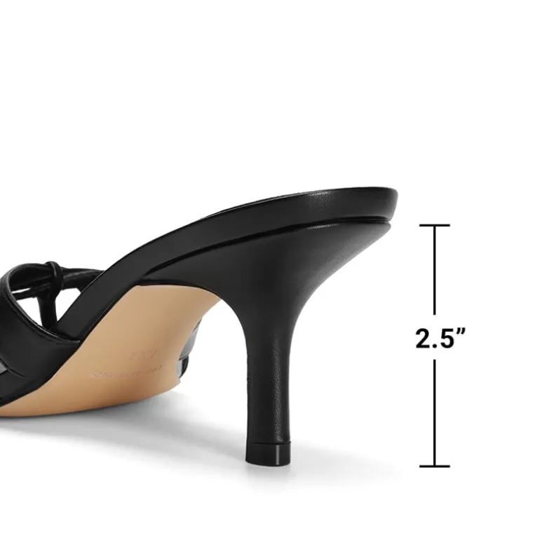 Women’s Square Toe Heels with Crossover Straps