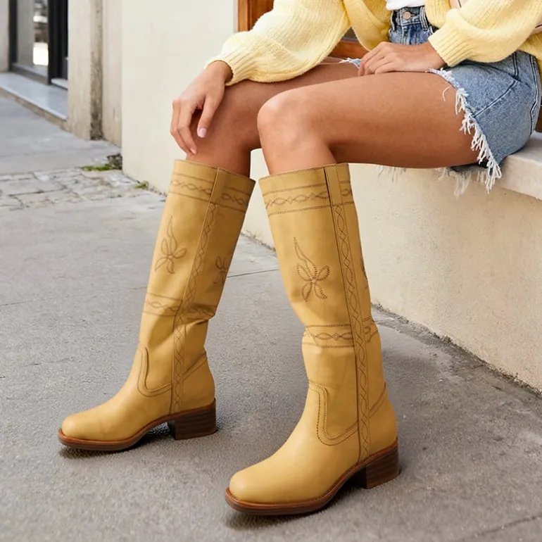 Women’s Square Toe Knee-High Western Boots