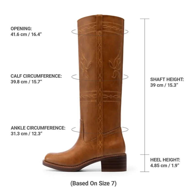 Women’s Square Toe Knee-High Western Boots