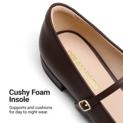 Women's Square-Toe Mary Jane Flats