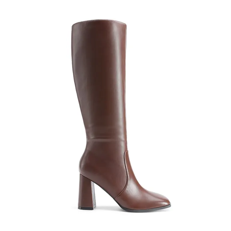 Women’s Square-Toe Sculpted Heel Boots