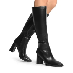 Women’s Square-Toe Sculpted Heel Boots