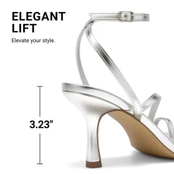 Women's Square-Toe Thong Kitten Heel Sandals