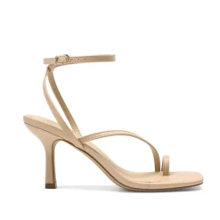 Women's Square-Toe Thong Kitten Heel Sandals