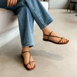 Women’s Strappy Sandals with Metal Accents