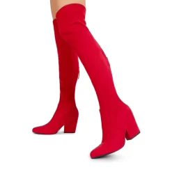 Women’s Stretch-Fit Pointed-Toe Block Heel Boots