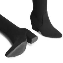 Women’s Stretch-Fit Pointed-Toe Block Heel Boots