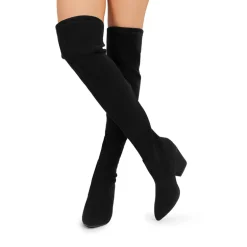 Women’s Stretch-Fit Pointed-Toe Block Heel Boots