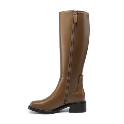 Women’s Stretchy Square-Toe Knee-High Boots