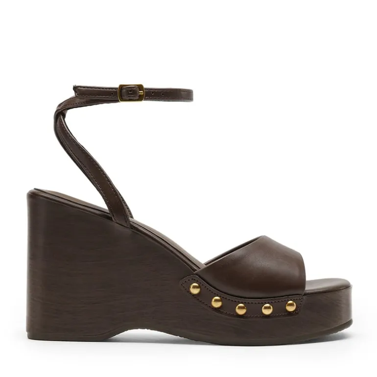 Women’s Studded Square-Toe Boho Wedge Sandals